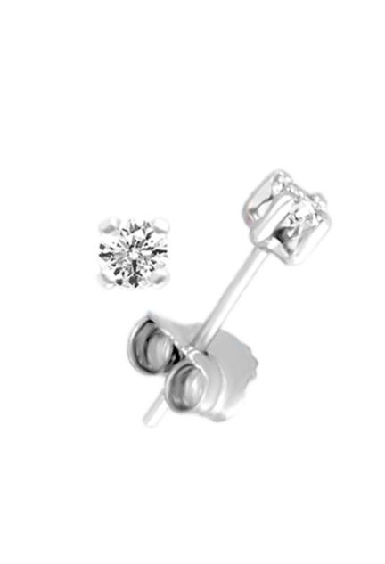 pendientes oro blanco 18k con diamantes fotografia lateral