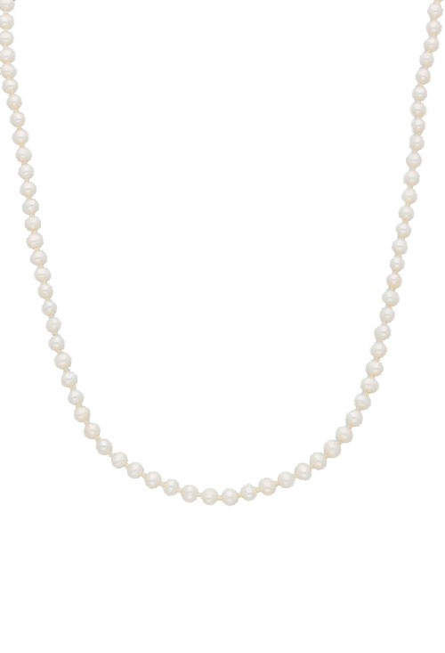 Collar perlas cultivadas de 3 mm con mosquetón oro 18 kilates foto principal para parrilla joyeria online