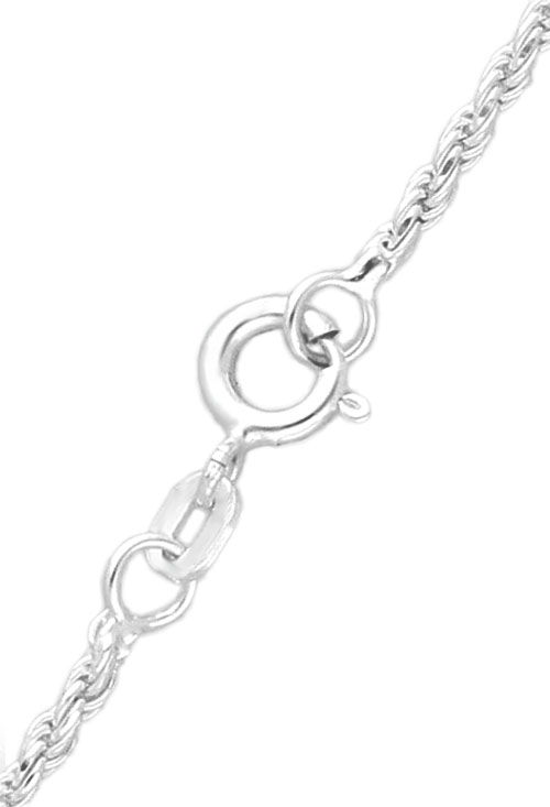 cordon de plata 50 cm de largo foto tomada con aumento para ver detalles