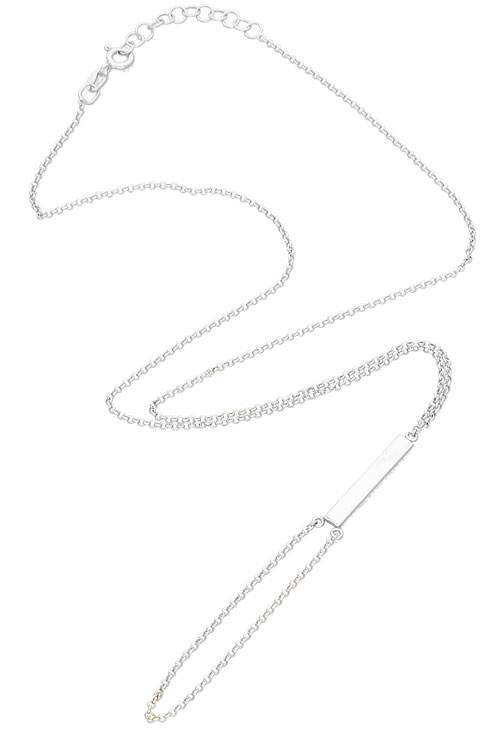 Gargantilla de plata motivo chapa rectangular gargantilla de plata foto para web gargantilla completa