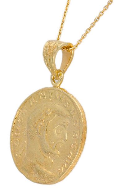 gargantilla de plata chapada moneda antigua foto para parrilla web detalle lateral