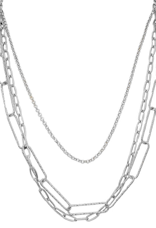 Gargantilla plata trio de cadenas