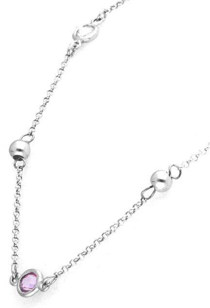 gargantilla plata con entrepiezas foto detalle toma lateral