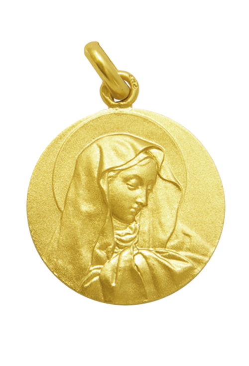 Medalla de oro de la Virgen de los Dolores de 25 mm. 268_M1-1-16-25