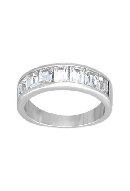 anillo plata y circonitas cuadrada media alianza foto principal frontal para parrilla web joyeria el rubi