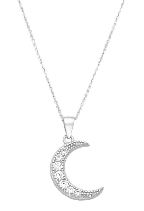 Gargantilla plata motivo media luna