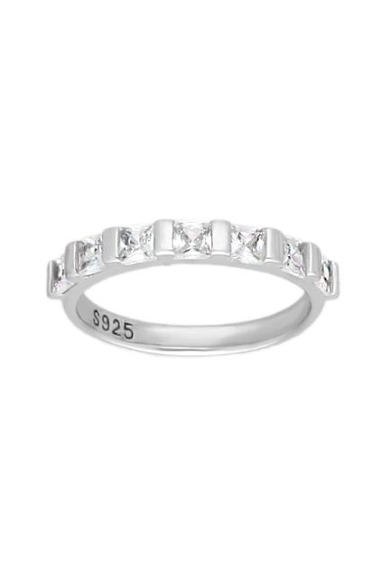 media alianza plata y circonitas talla princesa fotografia principal para joyeria online el rubi joyeros