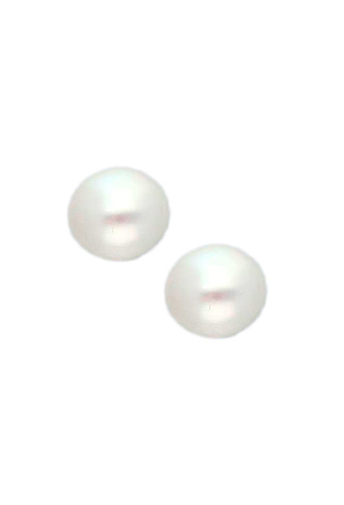 Pendiente plata y perla cultivada de 6 mm. pendientes de plata y perla cultivada boton fotografia principal para web el rubi joyeros