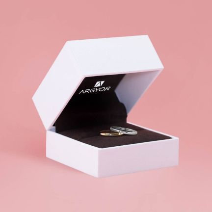 Alianza clásica oro blanco 18 Ktes diamante Argyor de 2.00 mm B20RS1D caja