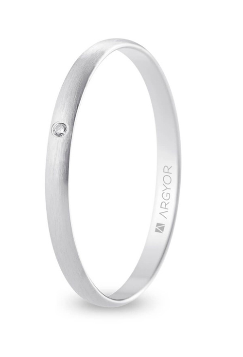 Alianza clásica oro blanco 18 Ktes diamante Argyor de 2.00 mm B20RS1D Alianza clásica oro blanco 18 Ktes diamante Argyor de 2.00 mm B20RS1D