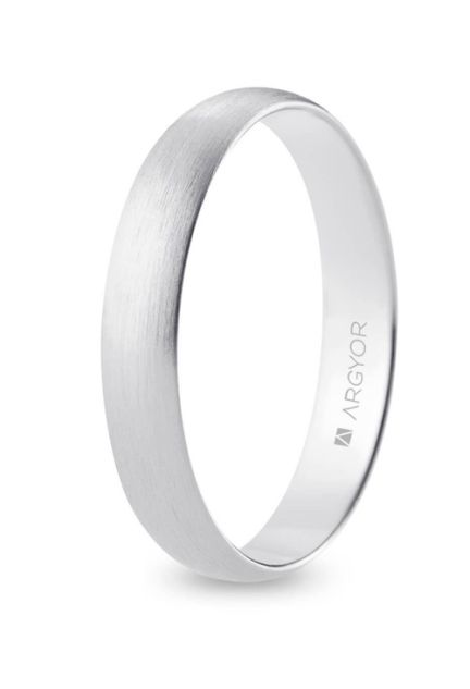 Alianza clásica en oro blanco de 9 ktes Argyor de 4 mm 9KB40CS00