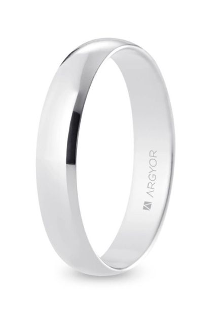 Alianza clásica en oro blanco 18 ktes Argyor de 4 mm B40CP00