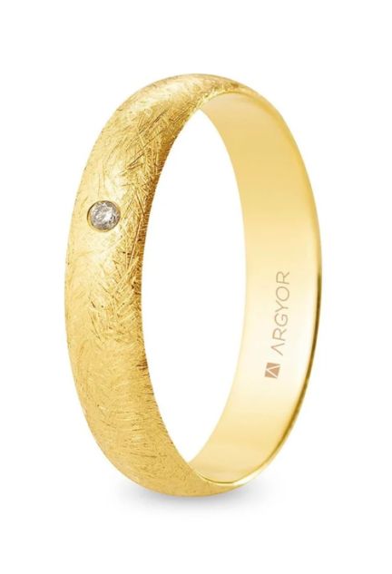 Alianza clásica en oro 9 kilates diamante Argyor de 4.50 mm 9KA45CH1D