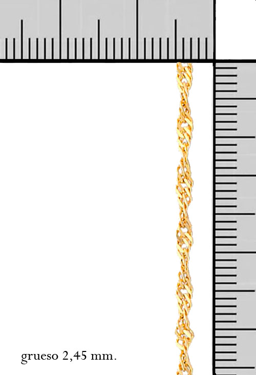 Cadena oro 9 kilates singapur 50 cm 296_9K678-040-50 cadena oro de nueve kilates singapur fotografia para parrilla web el rubi joyeros toma con medidas