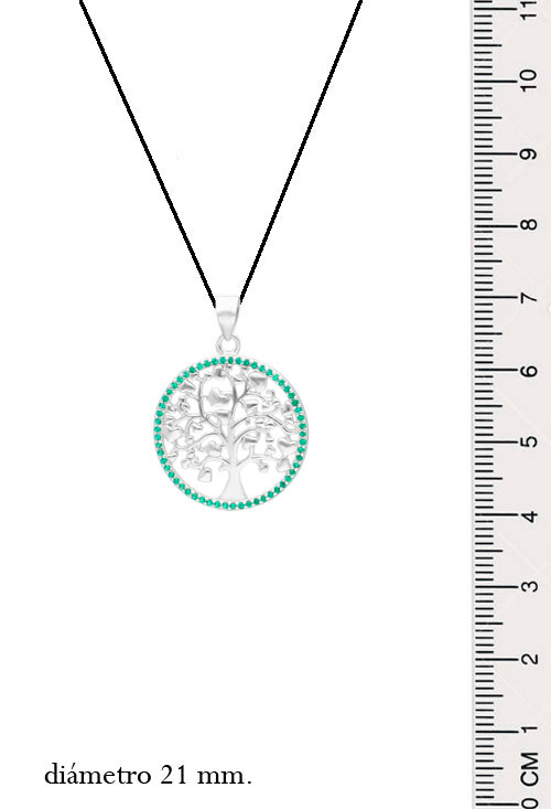 Colgante de plata árbol de la vida con símiles verdes en bisel colgante arbol de la vida enamorados fotografia medidas para parrilla web