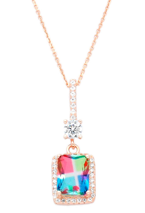 gargantilla plata chapada rose luna estrella e infinito fotografia frontal