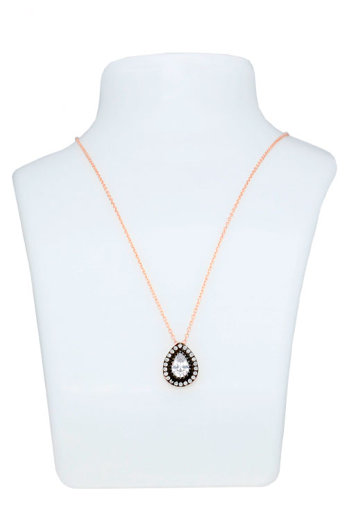 gargantilla plata chapada en rosa tipo vintage foto para parrilla web toma expositor