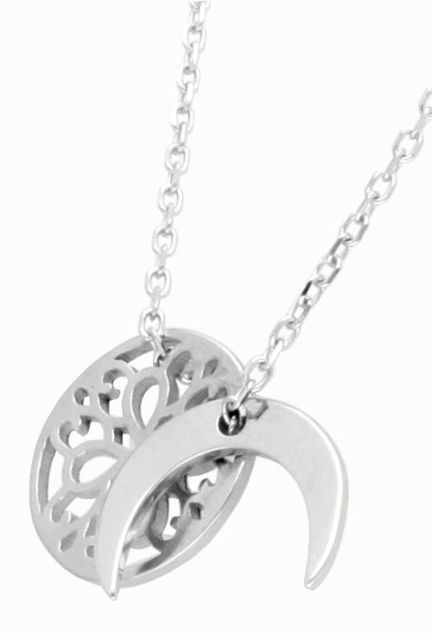 gargantilla plata media luna y circulo foto detalle para parrilla web