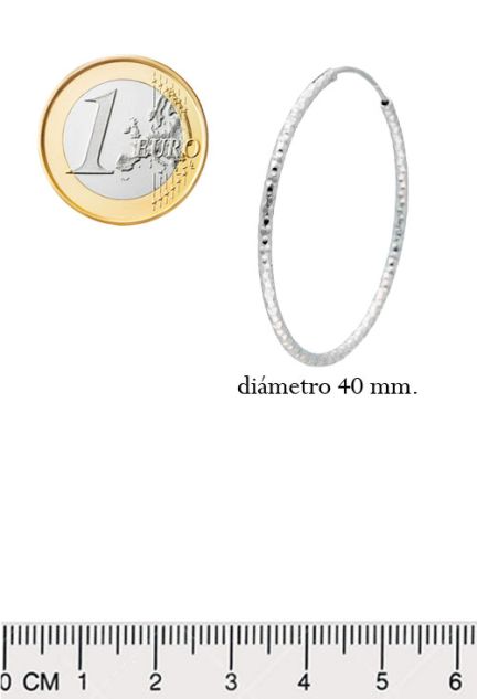 criollas de plata chanela redonda amartillada fotografia con medidas