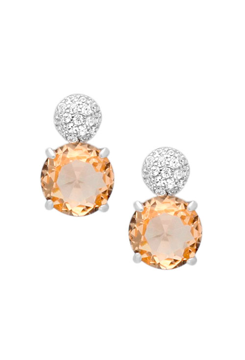 pendientes de plata cristal citrino con circonitas fotografia para web el rubi joyeros toma principal