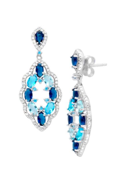 pendientes largos de plata y cristales checos fotografia lateral para parrilla web el rubi joyeros