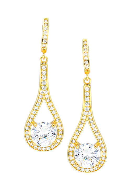 Pendientes Largos que Roban Miradas 2025 Pendientes largos de plata chapada con circonita