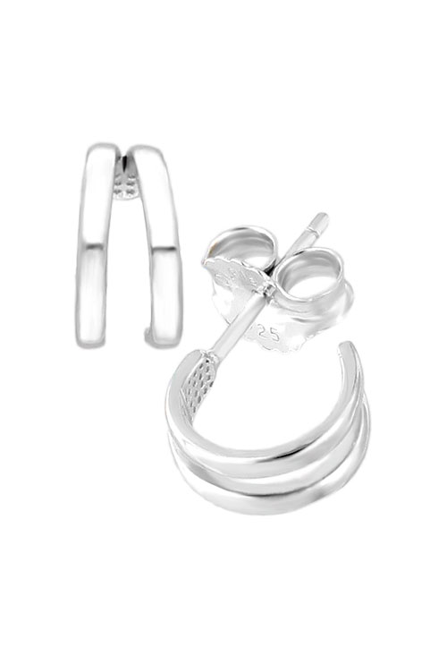 pendientes plata dos bandas foto lateral para web