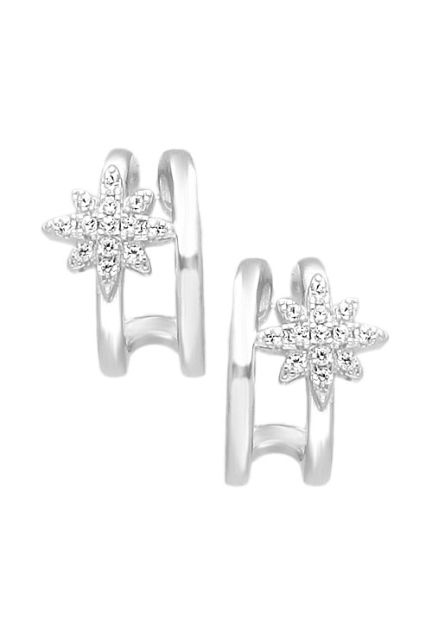 pendientes plata y circonitas estrella fotografia para joyeria online toma frontal