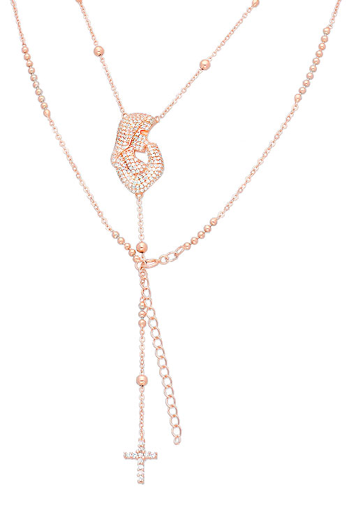 Rosario: 5 razones poderosas para regalar fe y elegancia este aniversario Rosario de plata chapada Virgen cuajada con circones