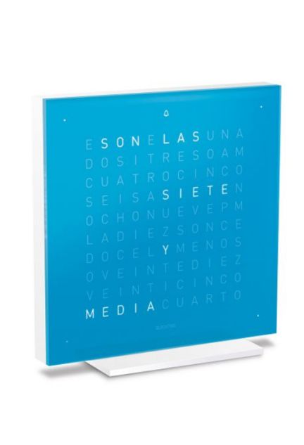 Qlocktwo Pure Series Blue candy reloj de sobremesa 13.5 Cms