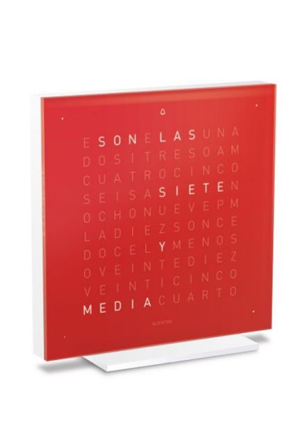 Qlocktwo Pure Series Cherry Cake reloj de sobremesa 13.5 Cms