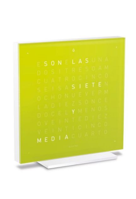 Qlocktwo Pure Series Lime Juice reloj de sobremesa 13.5 Cms