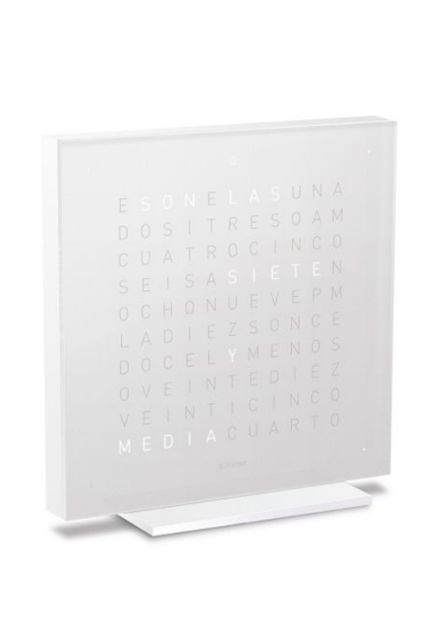 Qlocktwo Pure Series Vainilla Sugar reloj de sobremesa 13.5 Cms