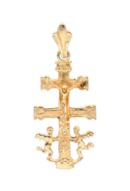 cruz de caravaca oro 18 kilates foto frontal precio barato ultima unidad 036_X24292
