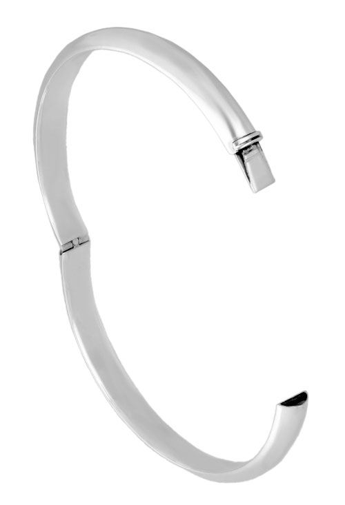 Pulsera de plata media caña rígida 031_163-CA-P02-08 Pulsera plata de ley media caña rígida 037_B36010001 detalle cierre