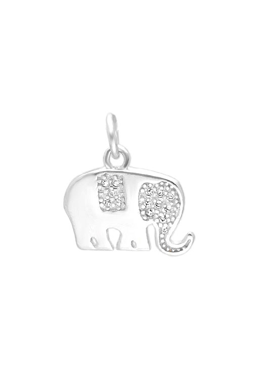 Colgante plata tipo dije. elefante con circonitas 037_ELEFANT Colgante plata tipo dije, elefante con circonitas 037_ELEFANT