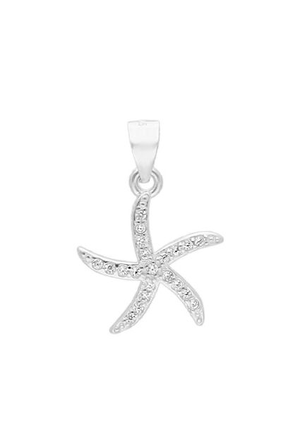 Colgante plata Estrella de mar con circonitas 037_EST-MAR