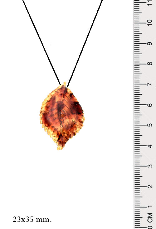 Colgante hoja natural de rosal bañada en oro esmalte marrón 270_ROSA-A-3-3-EM Colgante hoja natural de rosal bañada en oro esmalte marrón 270_ROSA-A-3-3-EM medidas