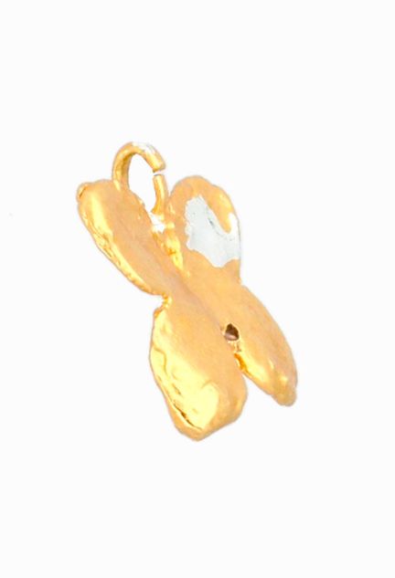 Colgante trébol natural bañado oro y en plata 270_TREBOL-F-3-3 trasera