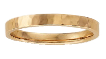Alianza de oro acabado Martillado
