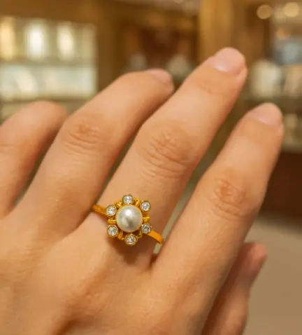 anillo-de-oro-amarillo-18k-antiguo-con-perla-y-diamantes-naturales-038_lo-016-21my02 modelo mano