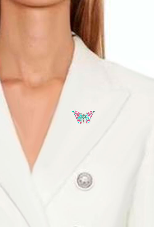 Broche plata para solapa motivo mariposa Broche plata para solapa motivo mariposa-111697