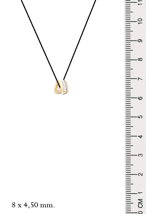 colgante oro 9k y circonitas forma corazon foto para parrilla web toma con medidas