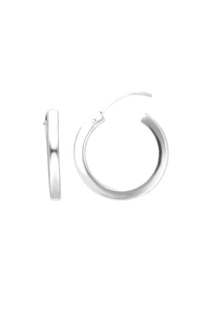 Pendientes oro blanco 18 Ktes unisex tipo criollas 019_9481-12B abierto