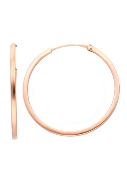 Pendientes oro rosa 18 Ktes unisex tipo criollas 019_9481-27R