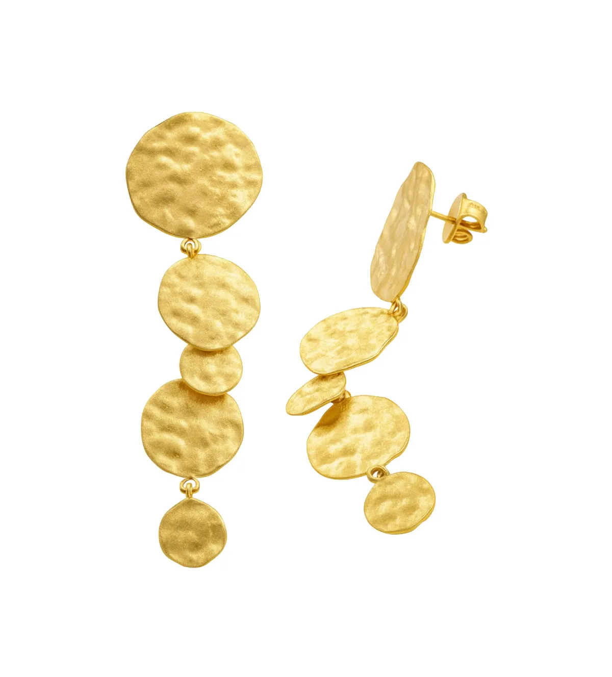 Pendientes de plata chapada 5 discos 266_0110991-2-8 pendientes de plata chapada 5 discos 266_0110991-2-8