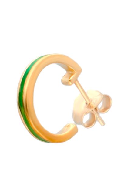 Pendientes de plata chapada con esmalte verde 266_018841-2-1-15-VR unidad