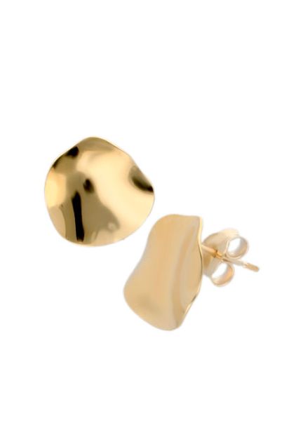 Pendientes de plata chapada motivo redondeado ondulado 266_018849-2-1