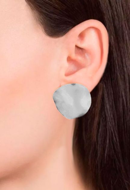 Pendientes en plata motivo redondeado ondulado 266_018850-1-1 puesto