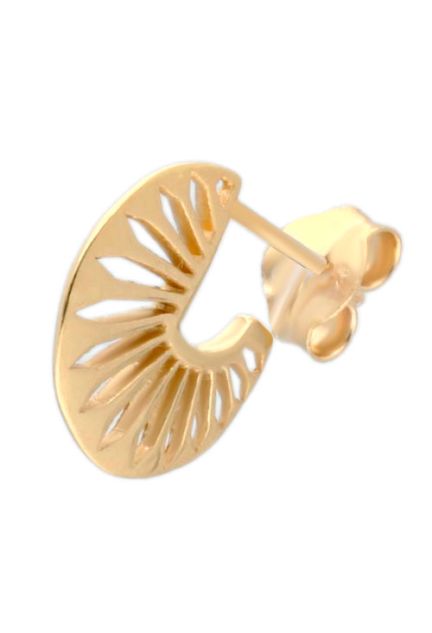 Pendientes plata chapada criollas forma caracola 266_018855-2-1 unidad